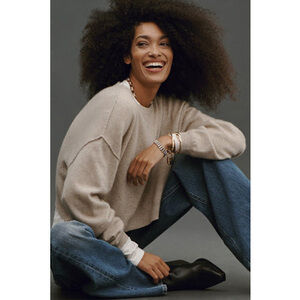 The Alani Cashmere Sweater by Pilcro: Cropped Crew-Neck Edition XL NWT